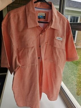 Magellan Outdoors Fish Gear Short Sleeve Button-Down Shirt - Relaxed Fit XL